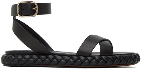 chloe black pip sandals|chloe italian sandals.